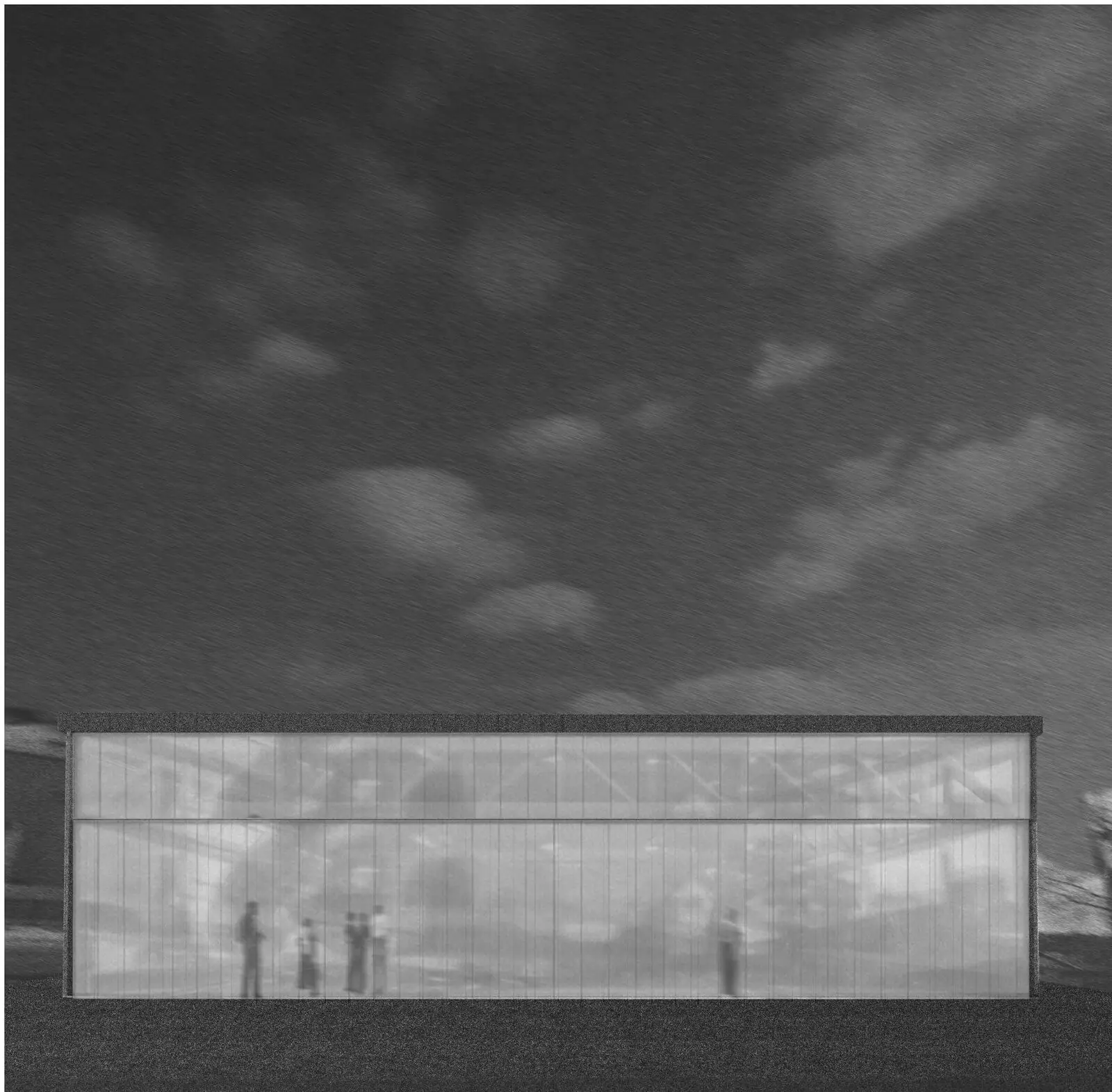 Pavillon im Winterzustand